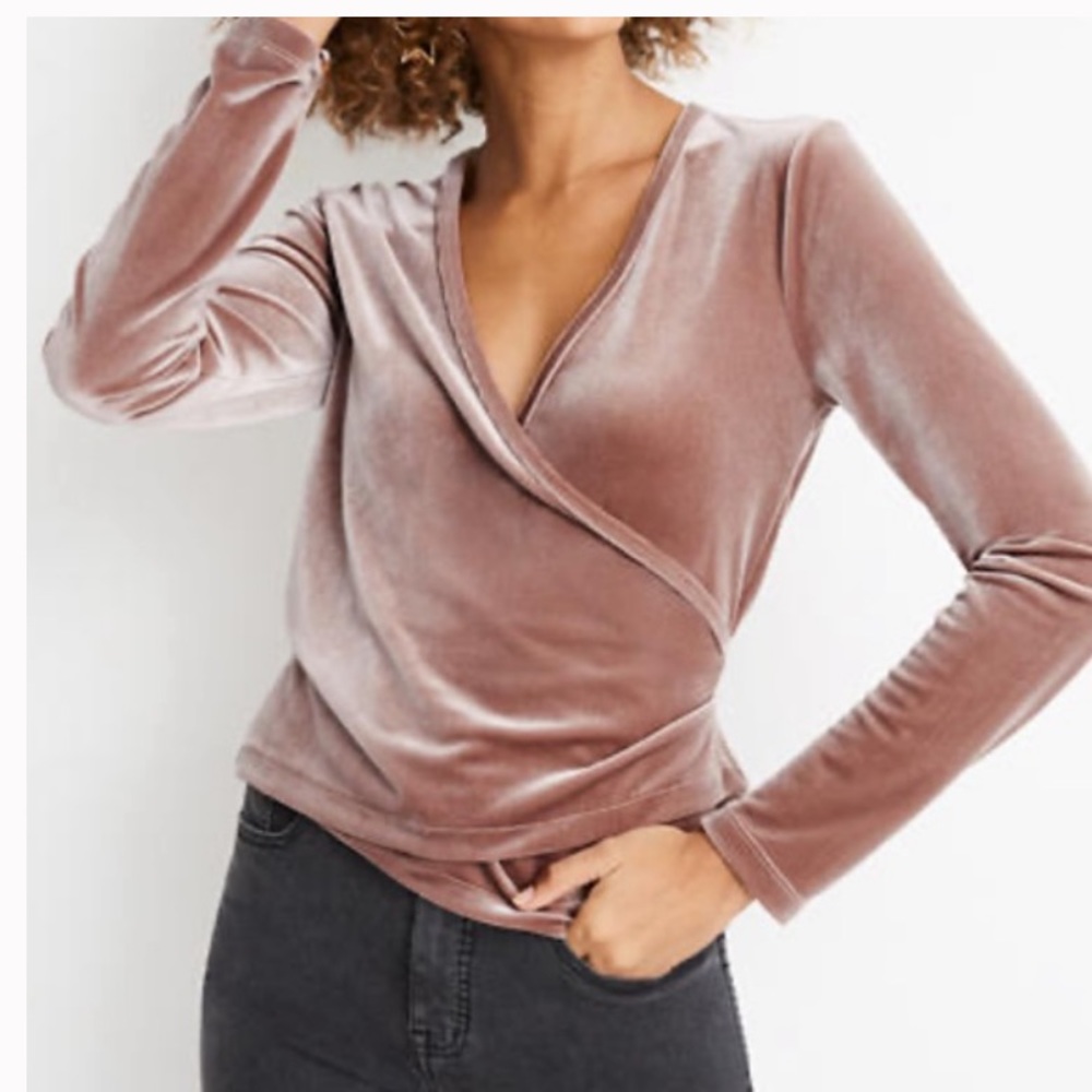 C Madewell | Velvet Blush Wrap Top